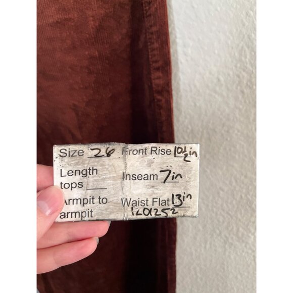 Paige Womens 26 Harper Wide Leg Corduroy Ankle Jeans Rosewood Brown - Picture 7 of 8